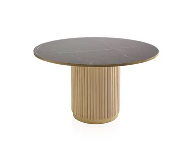 IKAR WOOD BI - Round wooden table _ Vela Arredamenti